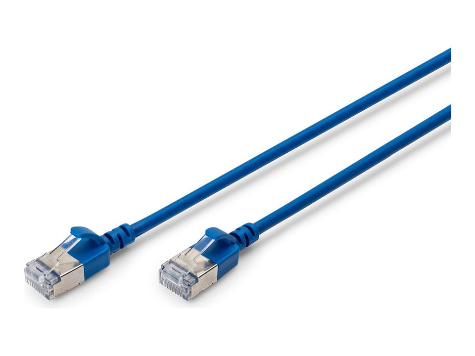 DIGITUS CAT 6A F-FTP Slim Patchkabel, 2m, Blau