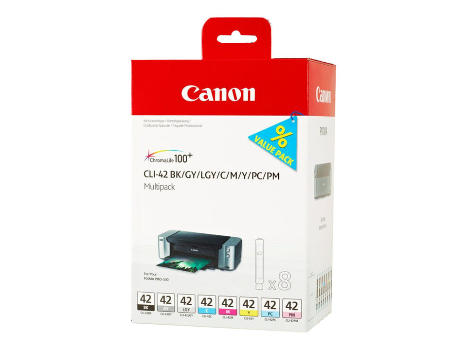 Canon CLI-42 BK/GY/LG/C/M/Y/PC/PM Multipack