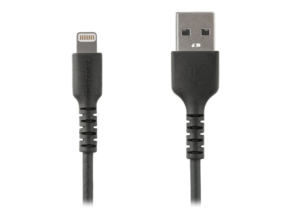 StarTech.com 1m USB-A auf Lightning-Kabel - Hochbelastbare, robuste Aramidfaser - USB Typ-A auf Lightningkabel - Lade-/Synchronisationskabel - Apple MFi-zertifiziert iPad/iPhone 12 - Schwarz (RUSBLTMM1MB)