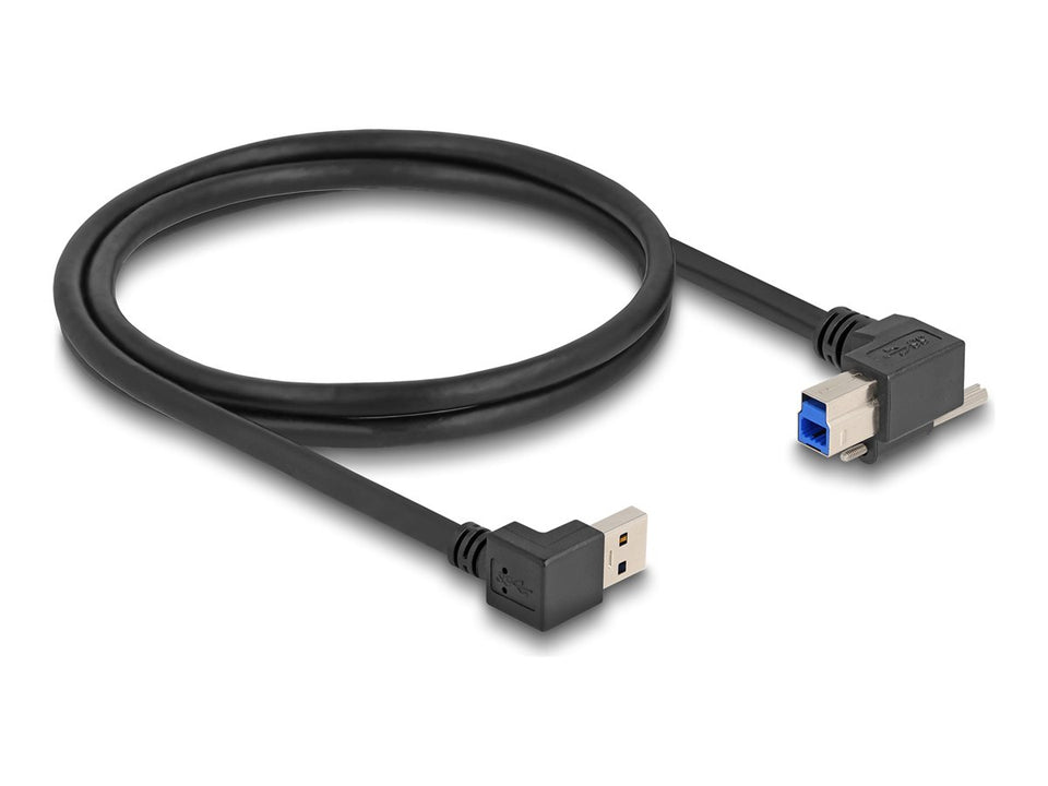 Delock USB-Kabel - USB Typ A (M) nach unten abgewinkelt zu USB Type B (M)