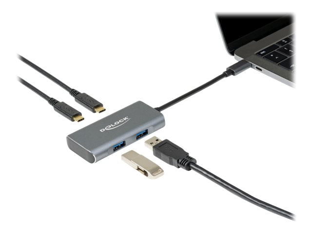 Delock Hub - 2 x USB 3.2 Gen 2 + 2 x USB-C