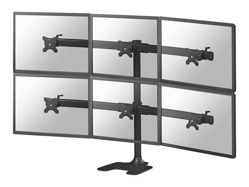 Neomounts FPMA-D700DD6 - Aufstellung - für 6 LCD-Displays - Schwarz - Bildschirmgröße: 25.4-68.6 cm (10"-27")