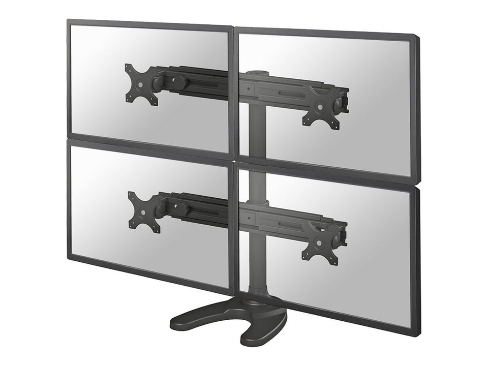 Neomounts FPMA-D700DD4 - Aufstellung - Voll beweglich - für 4 LCD-Anzeigen - Schwarz - Bildschirmgröße: 48.3-76.2 cm (19"-30")