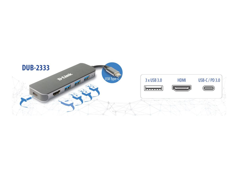 D-Link DUB-2333 - Dockingstation - USB-C / Thunderbolt