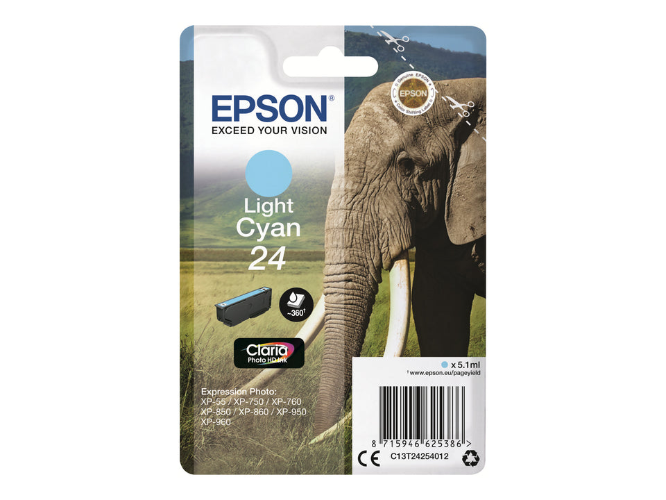 Epson 24 - 5.1 ml - hell Cyan - original - Tintenpatrone