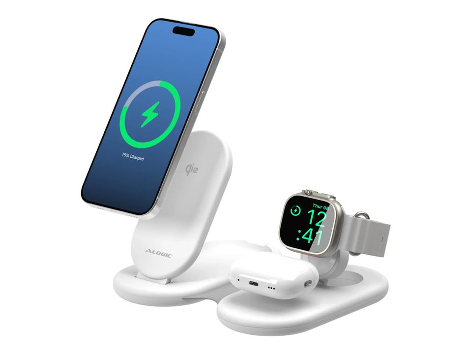 Alogic PackAway - Kabelloses Ladegerät - 3-in-1, Qi2