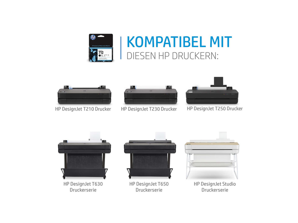 HP 712 - 38 ml - Schwarz - original - DesignJet