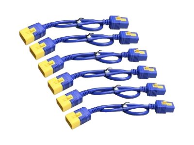 APC Schneider Electric Color Coded Locking Power Cords - Stromkabel - IEC 60320 C20 zu IEC 60320 C19 - Blau (Packung mit 6)