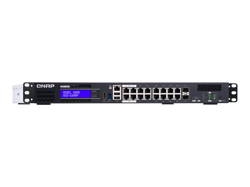 QNAP QGD-1600P - Switch - Smart - 4 x 10/100/1000 (PoE++)
