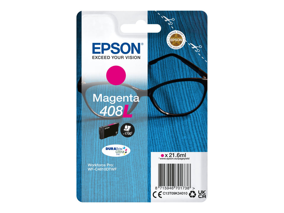 Epson 408L - 21.6 ml - Magenta - original - Blisterverpackung