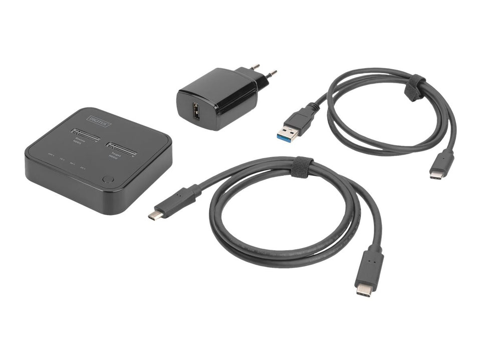 DIGITUS Dual M.2 NVMe SSD Docking Station mit Offline-Klonfunktion, USB-C