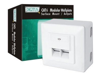 DIGITUS CAT 6, Klasse E, Datendose, Aufputz, geschirmt