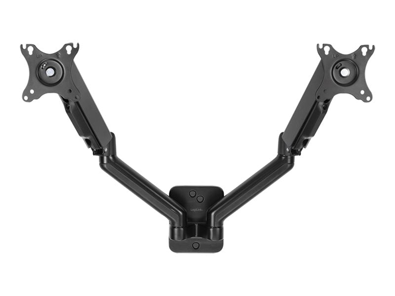 LogiLink Befestigungskit - Gasfeder - für 2 Flachbildschirme - Kunststoff, Stahl, Aluminium - Schwarz - Bildschirmgröße: 43.2-81.3 cm (17"-32")