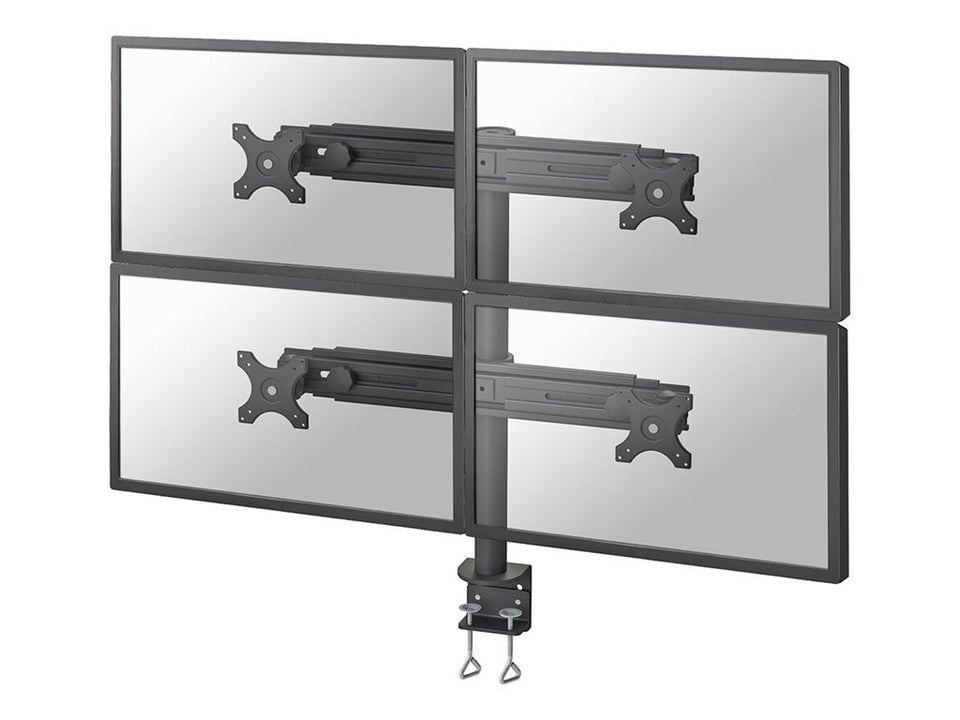 Neomounts FPMA-D700D4 - Befestigungskit - Voll beweglich - für 4 LCD-Anzeigen - Schwarz - Bildschirmgröße: 48.3-76.2 cm (19"-30")