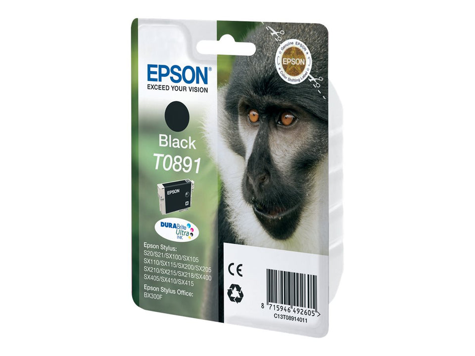 Epson T0891 - 5.8 ml - Schwarz - original - Blisterverpackung