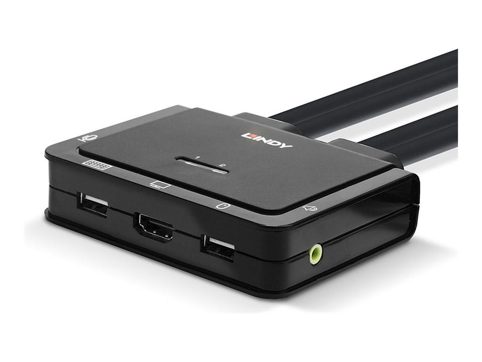 Lindy 2 Port HDMI 18G, USB Type C, USB 2.0 &