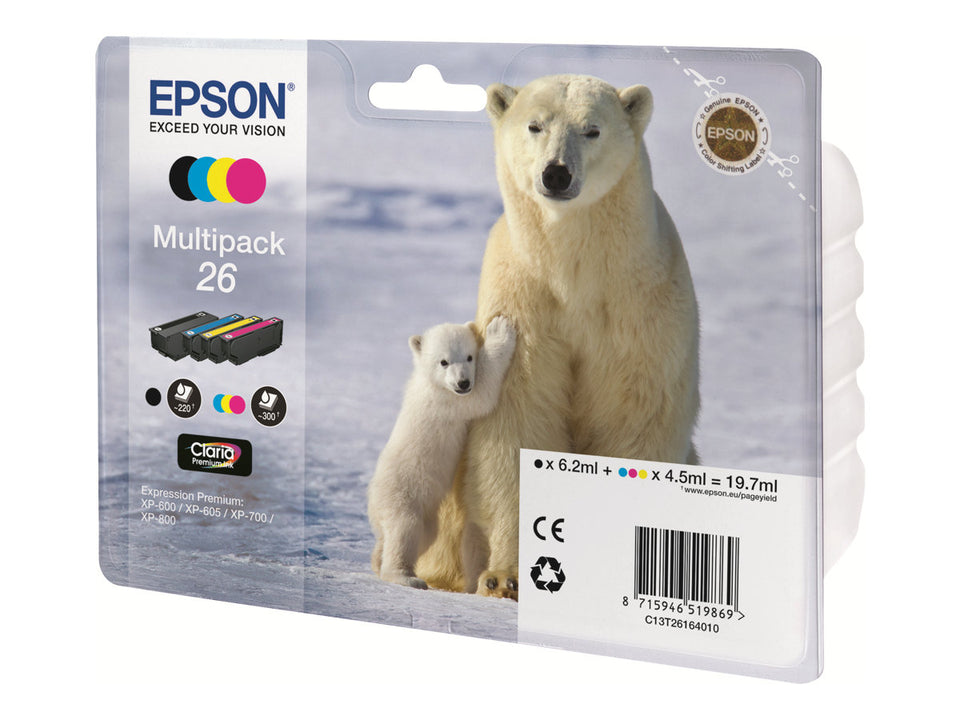 Epson 26 Multipack - 4er-Pack - Schwarz, Gelb