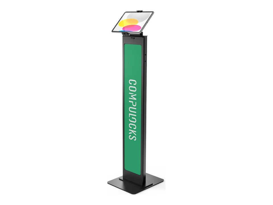 Compulocks Universal Tablet Cling Brandable Floor Stand - Aufstellung - für Tablett - verriegelbar - Stahl - Schwarz - Bildschirmgröße: bis zu 33 cm (bis zu 13 Zoll)