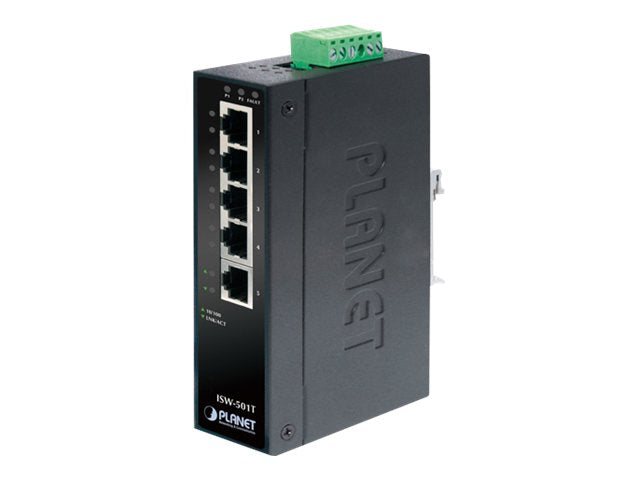 Planet ISW-501T - Switch - 5 x 10/100 - an DIN-Schiene