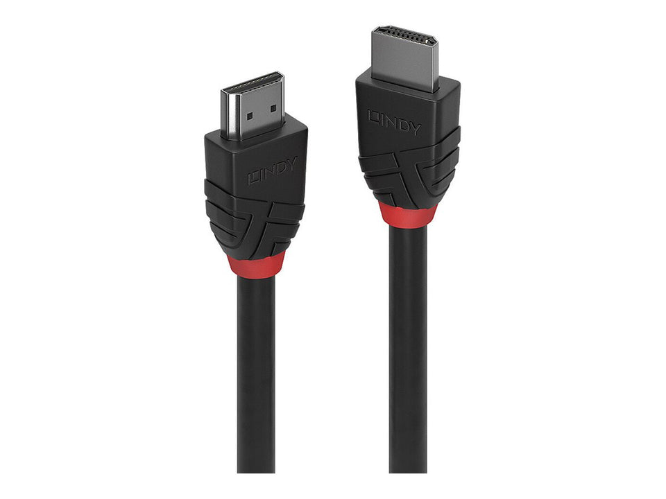 Lindy Anthra Line - HDMI-Kabel - HDMI männlich zu HDMI männlich - 0.5 m - Dreifachisolierung - Schwarz - rund, Unterstützung für Dolby DTS-HD Master Audio, 8K60Hz (7680 x 4320)