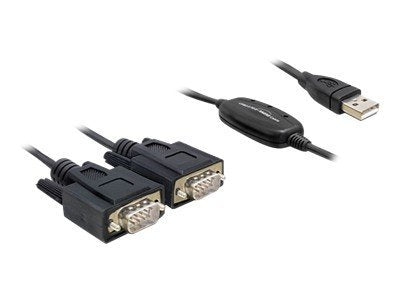 Delock Adapter USB 2.0 > 2 x Seriell - Kabel USB / seriell - USB (M)