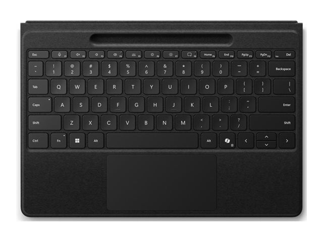 Microsoft Surface Pro Flex Keyboard - Tastatur - mit Touchpad, Beschleunigungsmesser, Surface Slim Pen 2 Ablage- und Ladeschale - hinterleuchtet - kabellos - Bluetooth LE - Schwarz - für Microsoft Surface Pro 8, Pro 8 for Business, Pro 9, Pro 9 for B