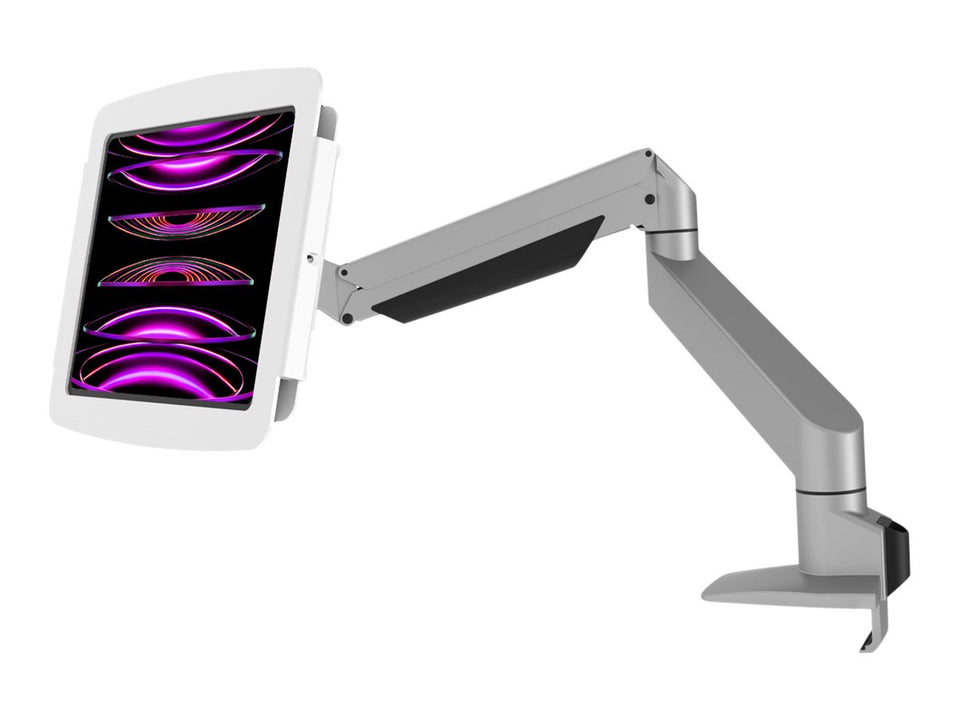 Compulocks iPad 10th-11th (A16) Gen Space Enclosure Articulating Arm Mount White - Befestigungskit (Gelenkarm, Gehäuse)