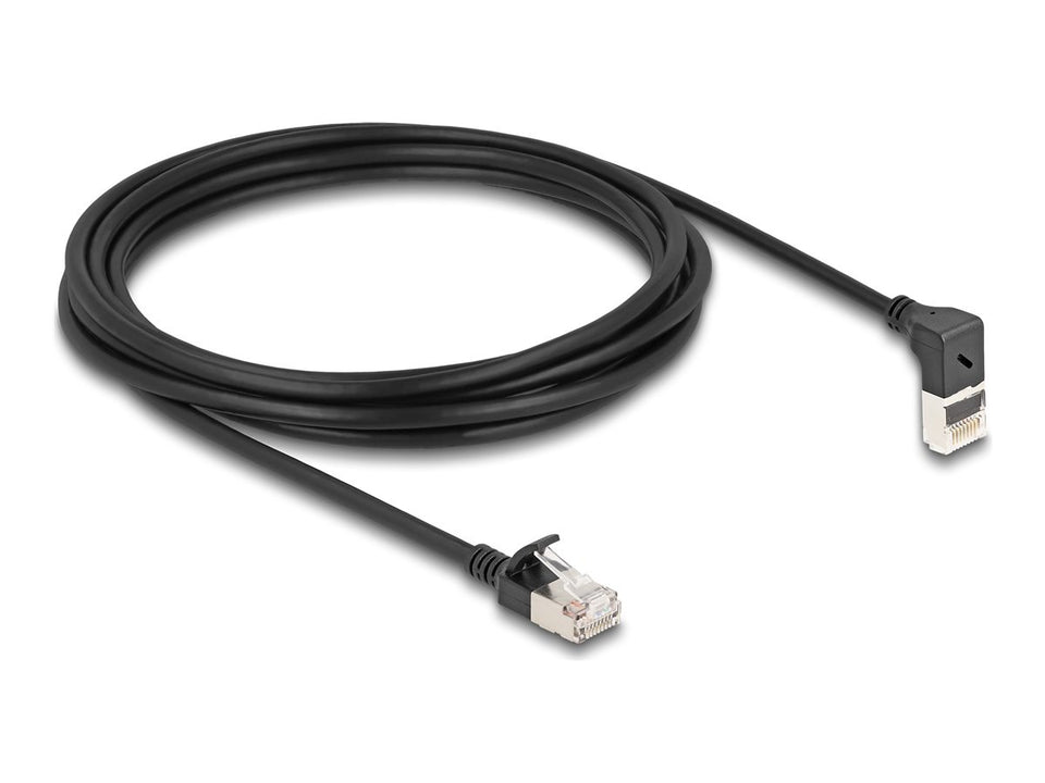 Delock Netzwerkkabel - RJ-45 (M) nach oben angewinkelt zu RJ-45 (M)