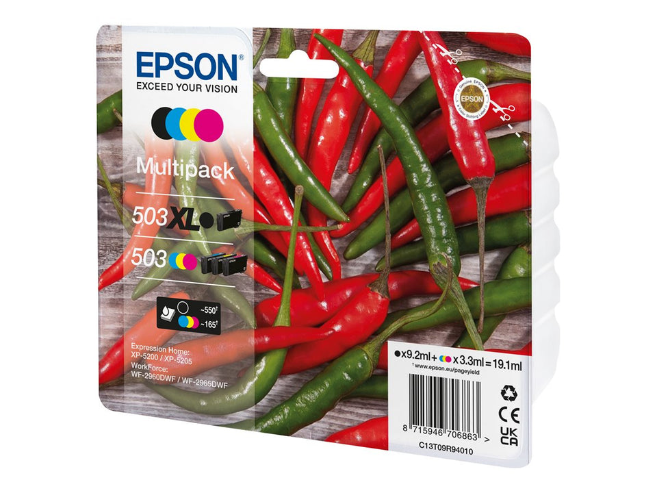 Epson 503/503 XL Multipack - 4er-Pack - XL (schwarz)