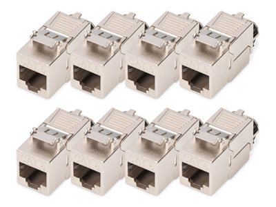 DIGITUS CAT 8.1 Keystone Modul, geschirmt, werkzeugfreier Montageanschluss - 8 Stk.