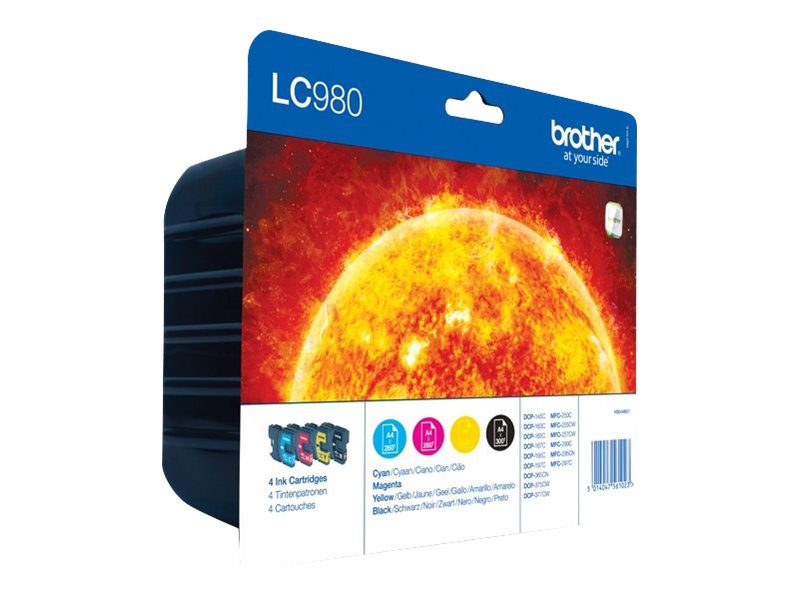 Brother LC980VALBP - 4er-Pack - Schwarz, Gelb