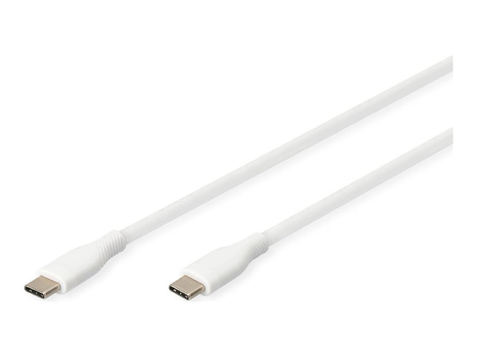 DIGITUS USB-C Silikon Anschlusskabel, 2m, weiß