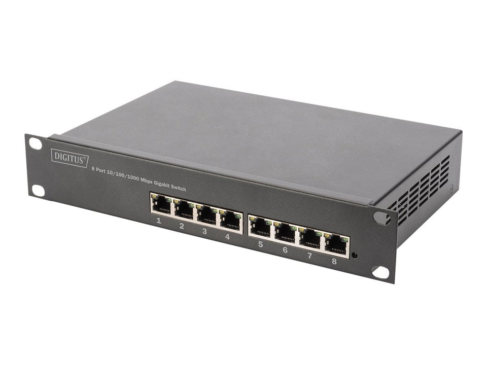 DIGITUS 10" Gigabit 8-Port L2+ Managed PoE+ Switch