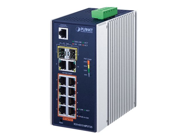 Planet IGS-4215-8P2T2S - Switch - managed - 8 x 10/100/1000 (PoE+)