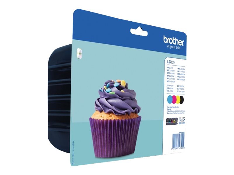 Brother LC123 - 4er-Pack - Schwarz, Gelb, Cyan