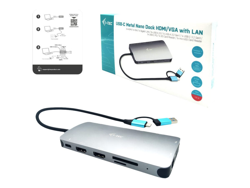 i-tec Nano Dock - Dockingstation - USB 3.0 /