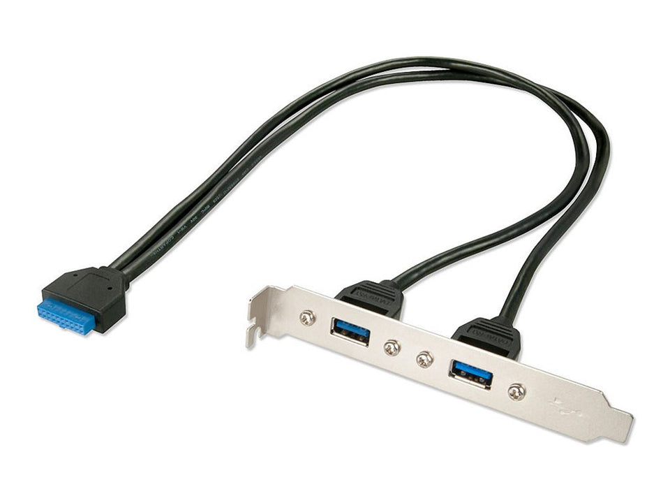 Lindy 2 Port USB 3.0 PC Back Plate - USB-Konsole - USB (W)