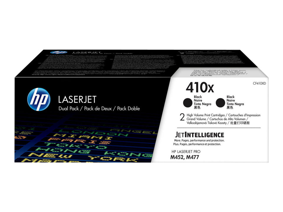 HP 410X - 2er-Pack - Hohe Ergiebigkeit - Schwarz - original - LaserJet - Tonerpatrone (CF410XD)