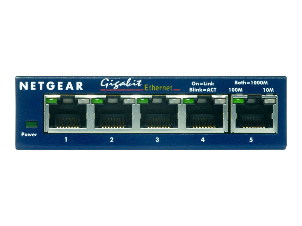 Netgear ProSafe GS105 - Switch - Kupferdraht 1 Gbps - 5-Port 3 HE - Extern