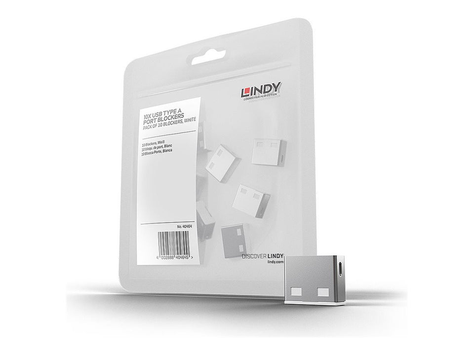Lindy USB Port Blocker - USB-Portblocker - weiß (Packung mit 10)