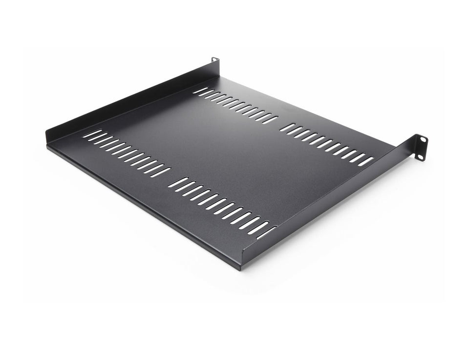 StarTech.com 2er-Pack 1HE 19 Zoll Serverrack Fachboden/Ablage, 40cm Tief - Rack - Regal - Schwarz - 1U - 48.3 cm (19")