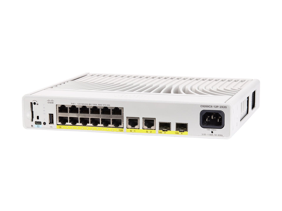 Cisco Catalyst 9200CX - Network Essentials - Switch - kompakt - L3 - managed - 12 x 10/100/1000 (PoE+)
