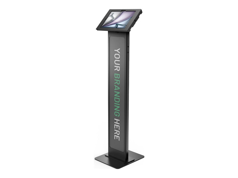 Compulocks iPad Air M2 & M3 11", Apex Enclosure Brandable Floor Stand - Black - Gehäuse - für Tablett - Branding-fähig - verriegelbar - Metall, Polypropylen - Schwarz - Bildschirmgröße: 27.9 cm (11")