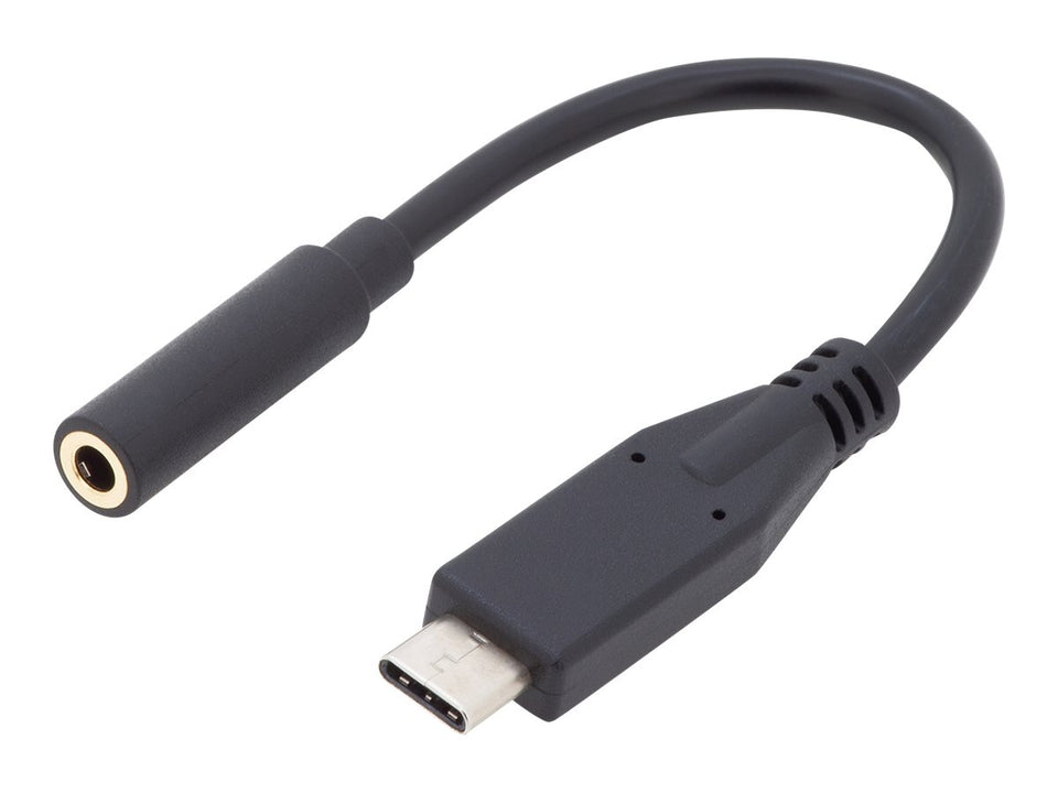 DIGITUS USB-C Audio Adapter / Konverter, USB-C/Stecker - 3.5mm Klinke/Buchse
