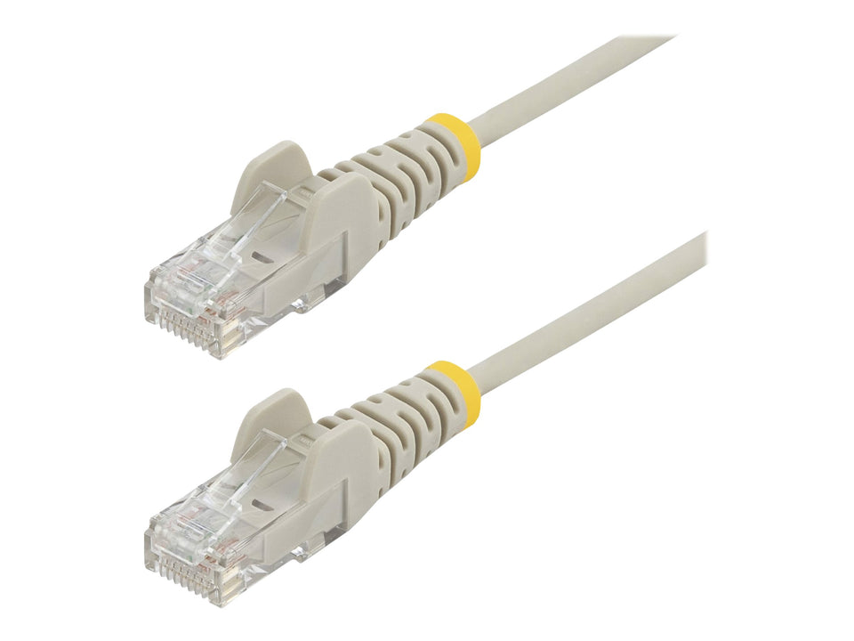 StarTech.com 2.5m Slim LSZH CAT6 Ethernet Cable, 10 Gigabit Snagless RJ45 100W PoE Patch Cord, CAT 6 10GbE UTP Network Cable w/Strain Relief, Grey, ETL, Low Smoke Zero Halogen - Category 6 - 28AWG (N6PAT250CMGRS)