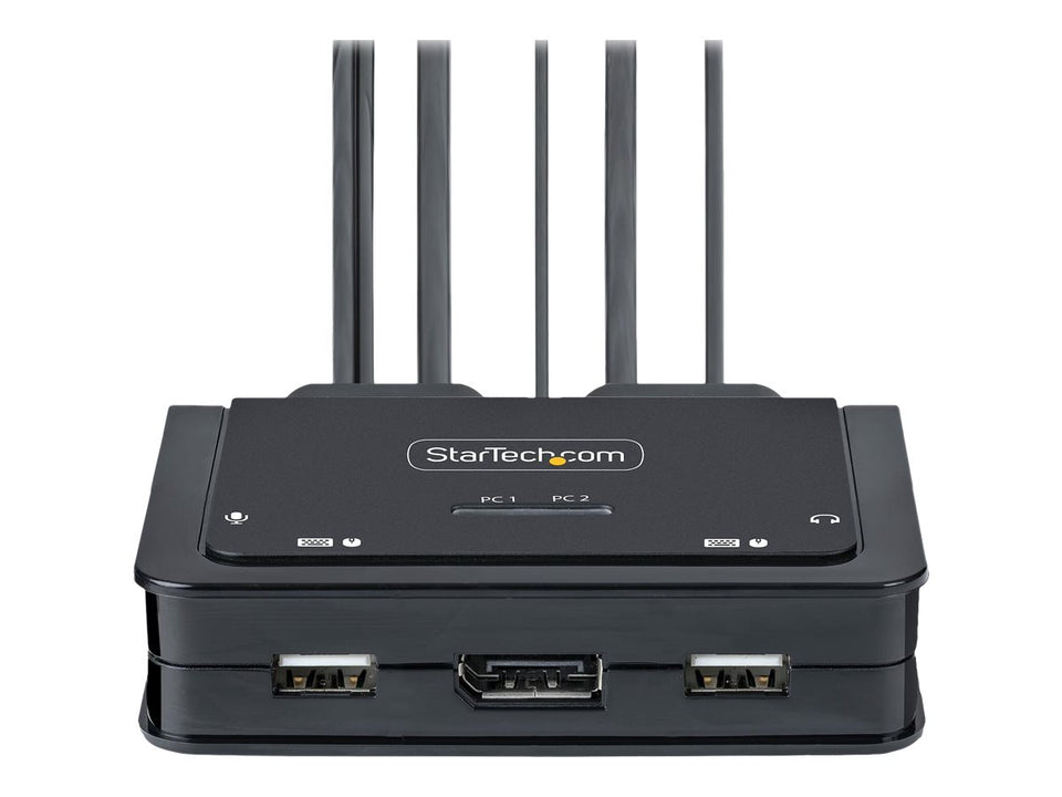 StarTech.com 2-Port USB-C Kabel KVM Switch, 4K60Hz