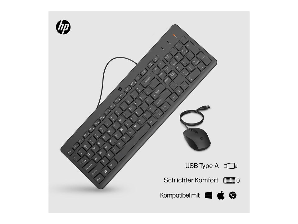 HP 150 - Tastatur-und-Maus-Set - USB - Deutsch