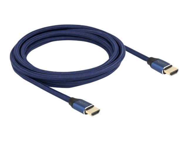 Delock Ultra High Speed - HDMI-Kabel - HDMI männlich zu HDMI männlich - 3 m - Dreifachisolierung - Blau - hauchvergoldete Kontakte, unterstützt 8K 60 Hz (7680 x 4320)