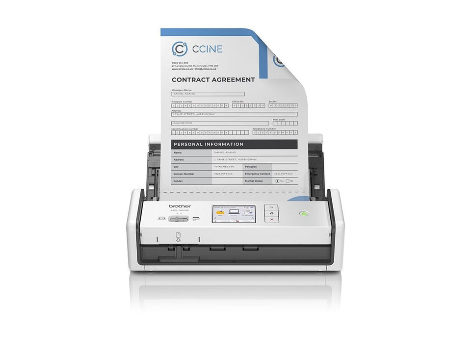 Brother ADS-1800W - Dokumentenscanner - Dual-CIS - Duplex - A4 - 600 dpi x 600 dpi - bis zu 30 Seiten/Min. (einfarbig)