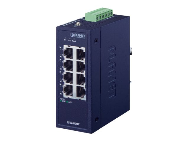 Planet ISW-800T - Switch - unmanaged - 8 x 10/100